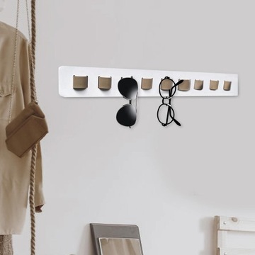 Деревянный органайзер для хранения солнцезащитных очков Галстуки-бабочки, белый