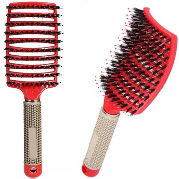 2X SZCZOTKA DO WŁOSÓW Z WŁOSIEM Z DZIKA MASUJĄCA PROFILOWANA ROZCZESYWANIA