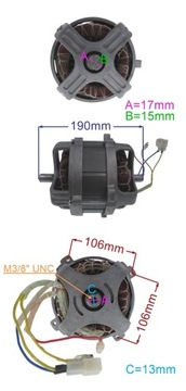 Асинхронный двигатель мощностью 1300 Вт для VICTUS E1300-38