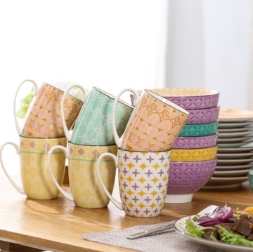 красочная посуда с рисунком в стиле БОХО ETNO VANCASSO TULIP SERVICE 16 шт./4 чел.