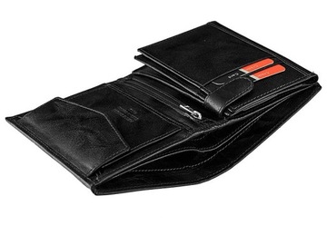 Nowoczesny duży męski portfel skórzany z RFID