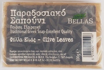 MYDŁO GRECKIE OLIWKOWE Z LIŚĆMI OLIWNYMI 100G