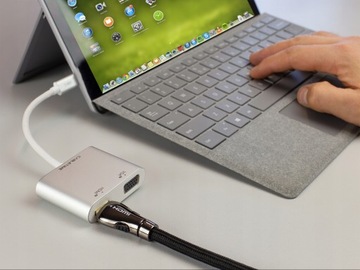 AUDA Adapter konwerter kabel USB-C 3.1 do HDMI VGA