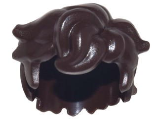Lego Nowe Włosy c. brązowe Dark Brown męskie messy zmierzwione 25412