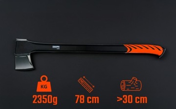 XL топор для колки древесины ЛЕЗВИЕ ИЗ СТЕКЛОСТЕКЛА 78 см 2,35 кг