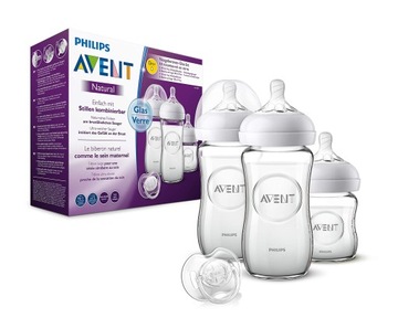 Zestaw SZKLANYCH butelek Philips Avent Natural SCD303/01 B026