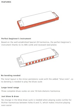 Penta HARP C minor - harmonijka ustna skala bluesowa C HOHNER