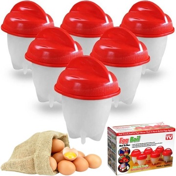 FOREMKA DO GOTOWANIA JAJEK BEZ SKORUPEK 6 SZT