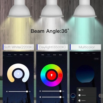 Светодиодная лампа RGB GU10 ZigBee TUYA SMART LIFE 3шт.