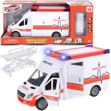 INTERAKTYWNA AMBULANS KARETKA NA BATERIE DŹWIĘK