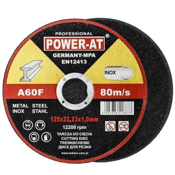 100 ДИСКОВ ДЛЯ РЕЗКИ МЕТАЛЛА ИЗ НЕржавеющей СТАЛИ 125 x 22,2 x 1,0 ПРОЧНЫЙ