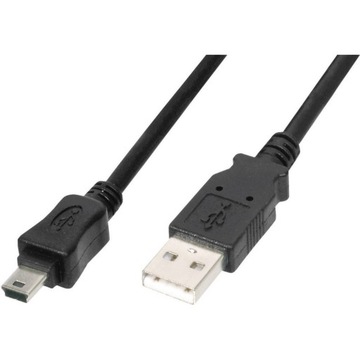 DIGITUS 2.0 A/M - USB-кабель mini B/M, 1,8 м, черный