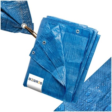 PLANDEKA PLANDEKI 3x3 NIEBIESKA WZMACNIANA 3x3 PŁACHTA MOCNA GRUBE OKRYCIE