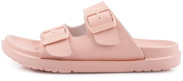 BIG STAR DAMSKIE KLAPKI CASUALOWE Z KLAMRAMI NA BASEN PLAŻĘ NUDE r. 38