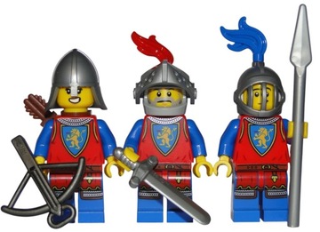 LEGO Castle - Figurki Rycerze LION KNIGHT - Rycerz Lwa, figurka - 3szt
