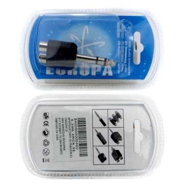 Переходник JACK 6,3 мм «папа» на 2 разъема RCA Chinch «мама»