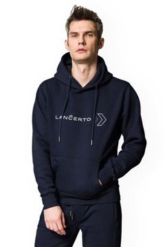 Bluza Męska z Kapturem Granat Laney Lancerto XL