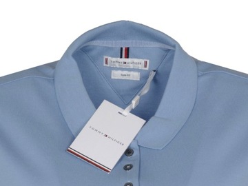 TOMMY HILFIGER polo damskie, niebieskie, slim, XL