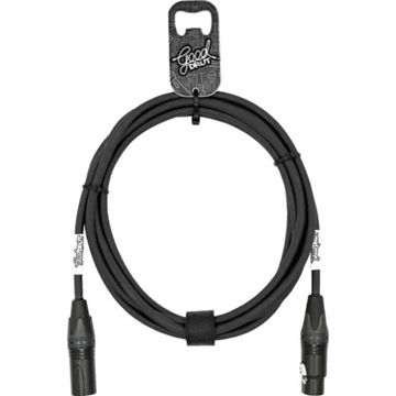 GoodDrut kabel mikrofonowy XLRM/XLRF - 3M CZARNY