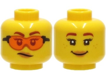 Lego Nowa Głowa Damska okulary żółta 3626cpb2761