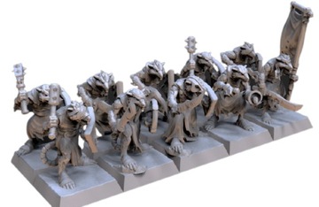 Zestaw figurek skaven wojowników warrior