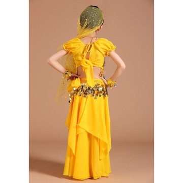 Детский костюм для танца живота, бахрома, юбка-бретелька.