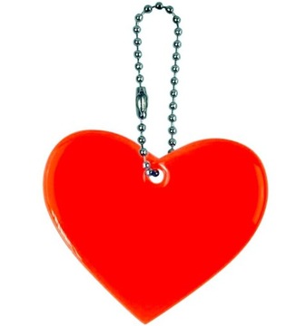 ODBLASKOWA ZAWIESZKA SERCE PRZYPINKA BRELOK GADŻET