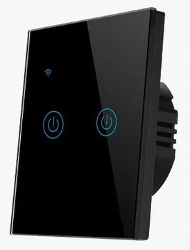 WŁĄCZNIK ŚWIATŁA LED podwójny szkło dotykowy WIFI