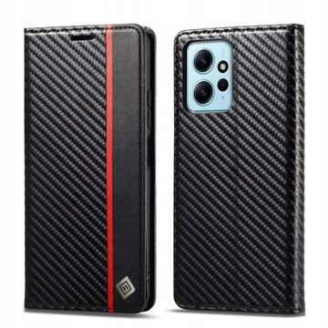 Etui Carbon Fiber Wallet do Xiaomi Redmi Note 12 Pro 5G