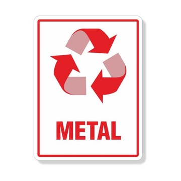 SEGREGACJA Nalepka na śmietnik METAL 8cm EKO