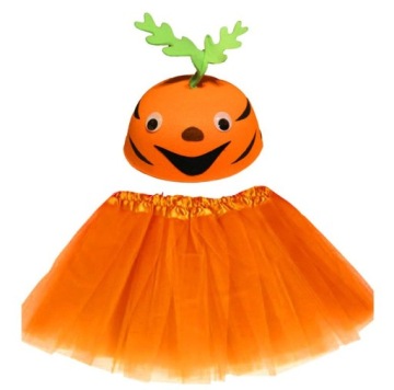 CZAPKA + SPÓDNICZKA STRÓJ MARCHEW MARCHEWKA