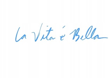 наклейка на автомобиль с надписью La Vita e Bella
