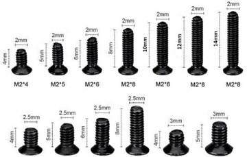 ВИНТЫ ТОЧНЫЕ КРЕПЛИТЕЛЬНЫЕ ДЛЯ НОУТБУКОВ M2 M2,5 M3 25г 130 шт.