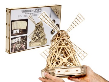 Puzzle 3D Drewniany Model Młyn - Wooden.City
