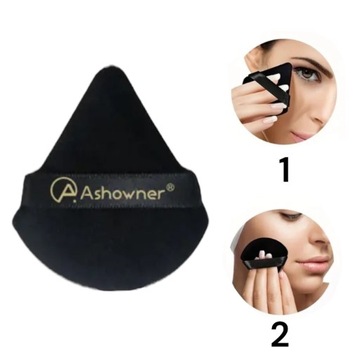 ШАЙБА ДЛЯ ПОРОШКИ ДЛЯ МАКИЯЖА, ТРЕУГОЛЬНАЯ, МЯГКАЯ ДЛЯ НАНЕСЕНИЯ ПОРОШКИ