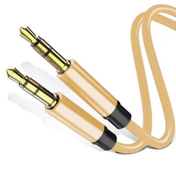 PRZEWÓD Mini Jack 1M Pozłacane złącza AU-1-1M ZŁOT