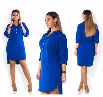 SUKIENKA KOSZULOWA TUNIKA PLUS SIZE 52 6XL