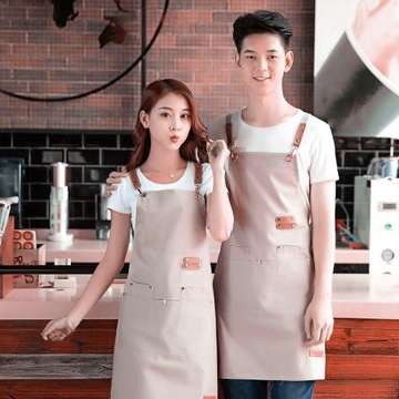 Unisex apron. Working uniform. Artist Baker Cafe
