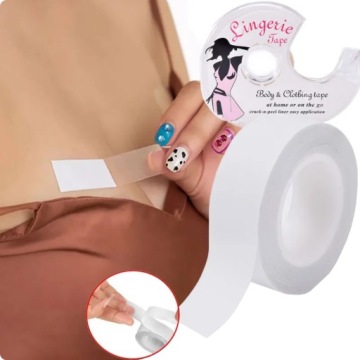 ЛЕНТА ДВУХСТОРОННЯЯ ДЛЯ ПРИКРЕПЛЕНИЯ КОЖИ ТЕЛА, ПРОЗРАЧНАЯ, ПРОЧНАЯ РУЛОН, 5 м