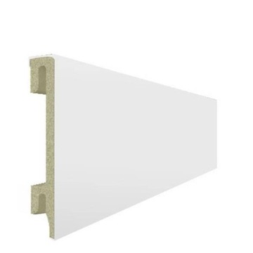 Плинтус 201 БЕЛЫЙ 8см Браво 2,4 МЕТРА Напольная планка 240 СМ