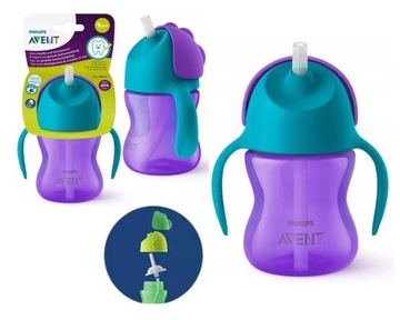 Чашка Avent Philips с трубочкой 200мл Девушка