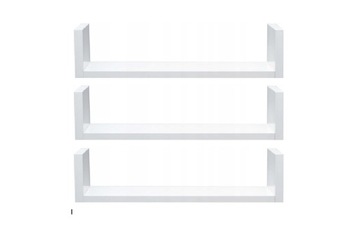 Półki na ścianę 60x20cm na książki kwiaty płyta laminowana 3 kolory 3 szt.