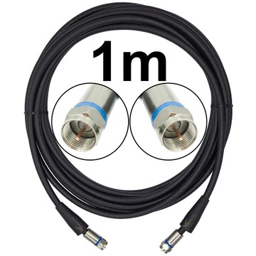 Kabel koncentryczny WTYK F - WTYK F zewnętrzny 1m