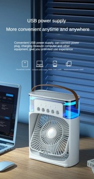 Портативный увлажнитель, вентилятор, кондиционер, портативный охладитель (зеленый)