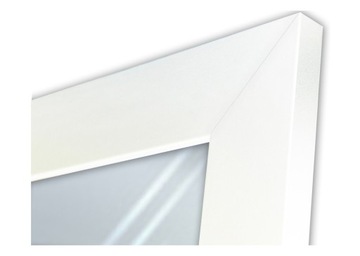 Lustro w szerokiej ramie 120x60 biały mat