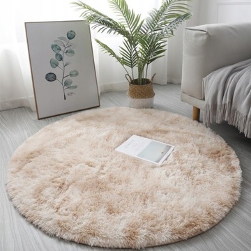 DYWAN OKRĄGŁY ŚREDNICA 120 CM MIĘKKI PLUSZOWY