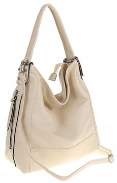 The Grace bags Elegancka Torebka Damska worek listonoszka LH2373 Beige