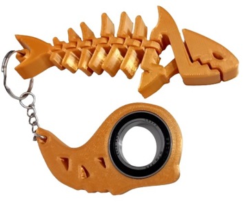 Brelok do Kluczy Rekinek KEYRAMBIT KEYSPINNER karambit -AMBER