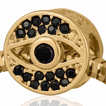 Charms Zawieszka Oko Proroka Cyrkonie Złoto 585