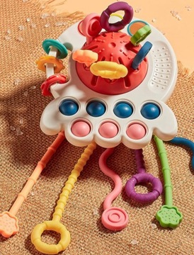 Сенсорная образовательная антистрессовая игрушка-прорезыватель Монтессори для малышей